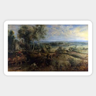 A View of Het Steen in the Early Morning by Peter Paul Rubens Sticker